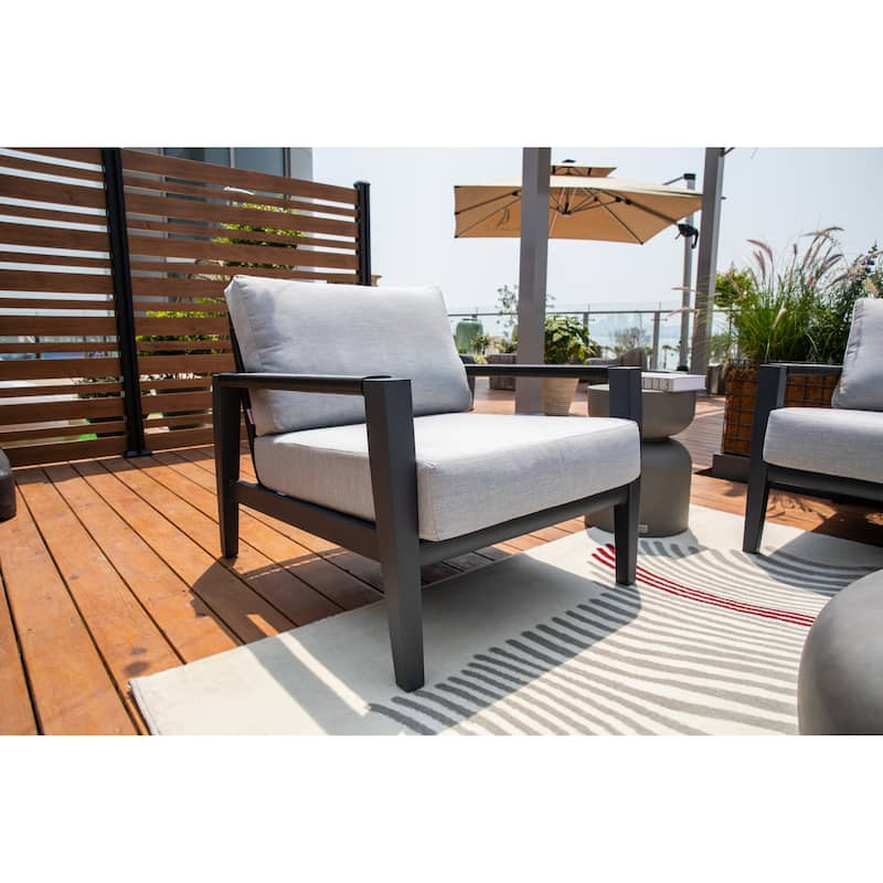 Elementi Laguna Outdoor Aluminum Lounge Chair with Sunbrella® Cushions