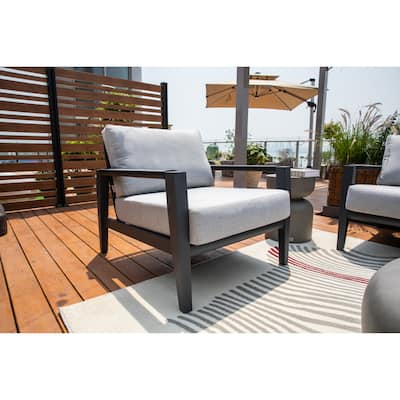 Elementi Laguna Outdoor Aluminum Lounge Chair with Sunbrella® Cushions