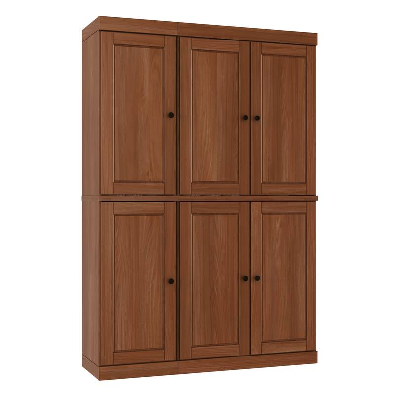 Palace Imports 100% Solid Wood Pantry Cabinet, Raised Panel Doors, 2 Drawers, Adjustable Shelves, 48.5" Wide, 71.5" Tall