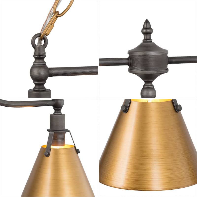 Modern 3-Light Linear Chandelier Kitchen Island Lights