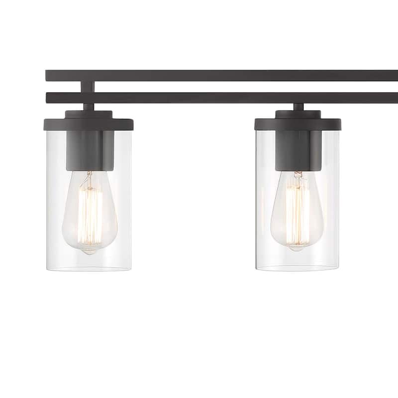 Acroma 6-light Farmhouse Black Dimmable Bathroom Vanity Light - 53''
