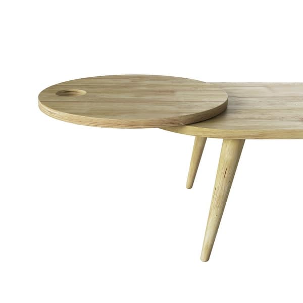 Carson Carrington Shorewood 4 Piece Mid Century Modern Oval Cocktail Table End Tables With Drawers And Tv Stand Overstock 31820793 Dark Brown