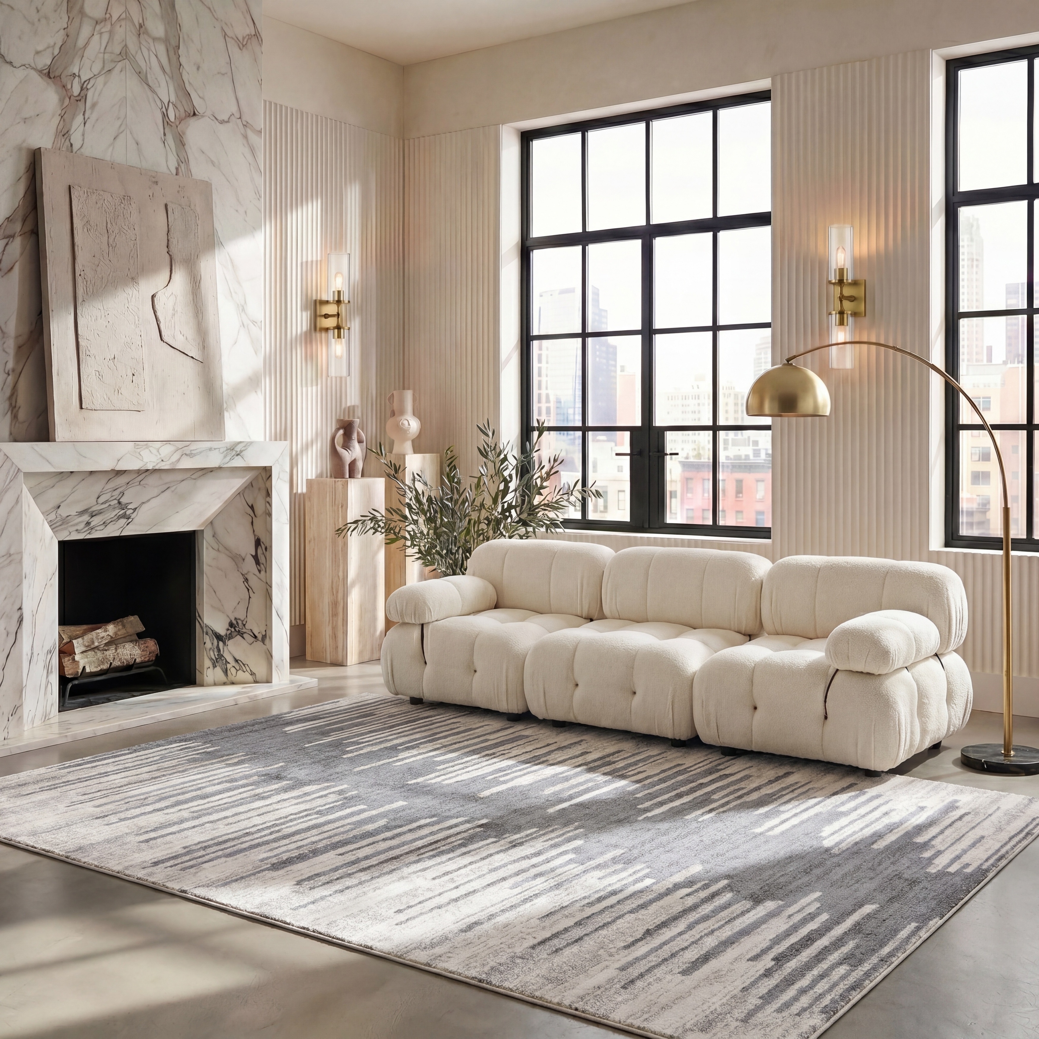 SAFAVIEH Tulum Louvenia Abstract Stripe Rug