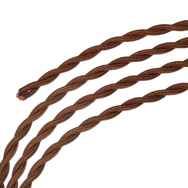 PATIKIL Stoffummanteltes Rundkabel 10 M – 18AWG 2-adrig Retro Kabel Für Lampen, Lüfter, Heimwerker
