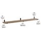 preview thumbnail 9 of 8, Wallniture Forte 72 in Floating Shelves, 3 Pcs, Burnt, Wood