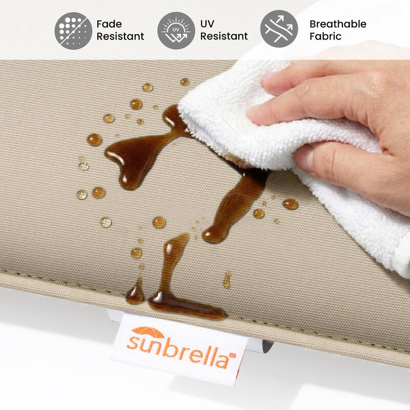 Outdoor Patio Cast Aluminum Swivel Bar Stools with Sunbrella Cushion