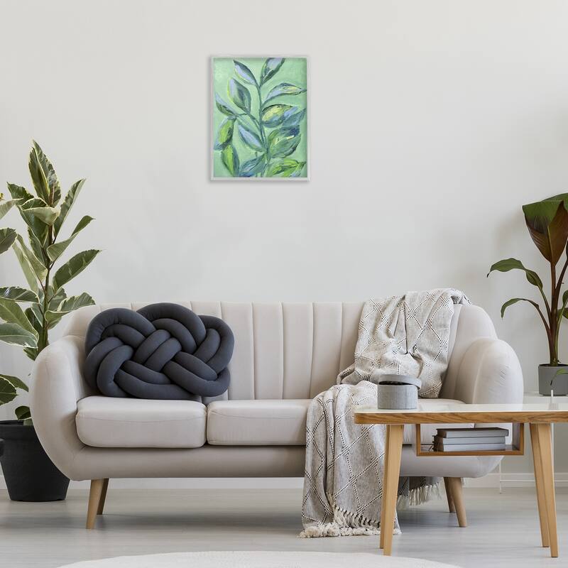 Stupell Leafy Plant Foliage Framed Giclee Art Design By Nikita Jariwala