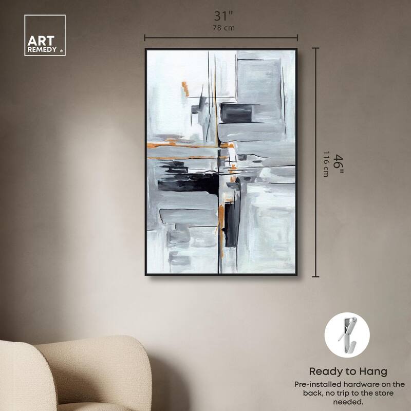 Elegant Grey Shades II Canvas by Art Remedy