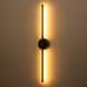 preview thumbnail 71 of 119, 1-Light Black/ Gold/ Nickel Modern Long Linear Strip Wall Sconce Dimmable LED Bathroom Vanity Light