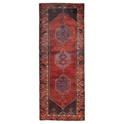 ECARPETGALLERY Hand-knotted Andelz Red Wool Rug - 3'5 x 9'4