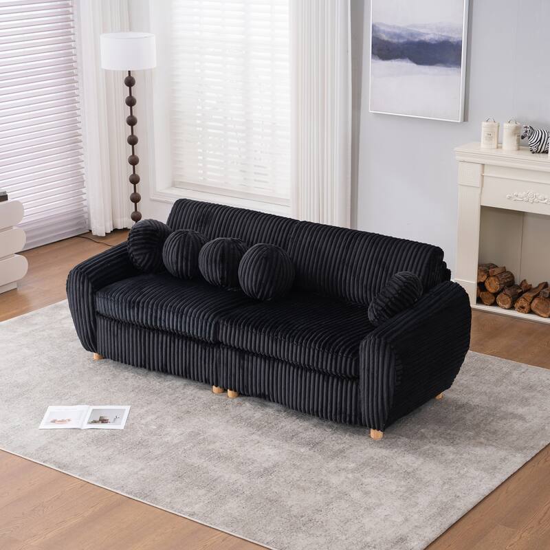 84in Corduroy Sectional Love Seat Couch
