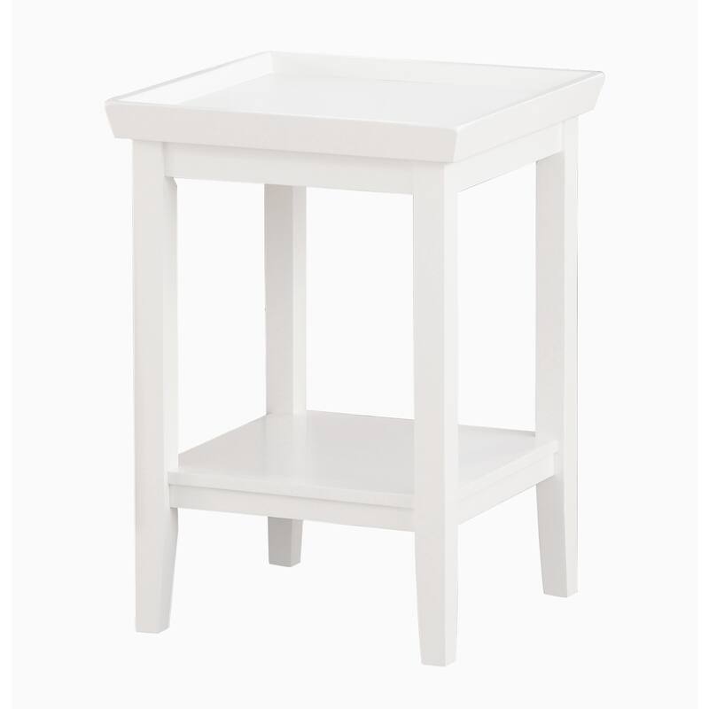 Convenience Concepts Ledgewood End Table with Shelf - White