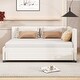 preview thumbnail 1 of 3, Upholstered Daybed Sofa Bed Twin Size With Trundle Bed and Wood Slat ,Gray Gray