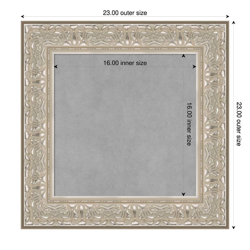 Amanti Art Luxe Black Framed - 23 x 23 in - Luxe Silver Cream