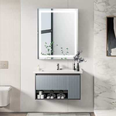 Bathroom Mirror with Lights, Anti-Fog, 3 Color