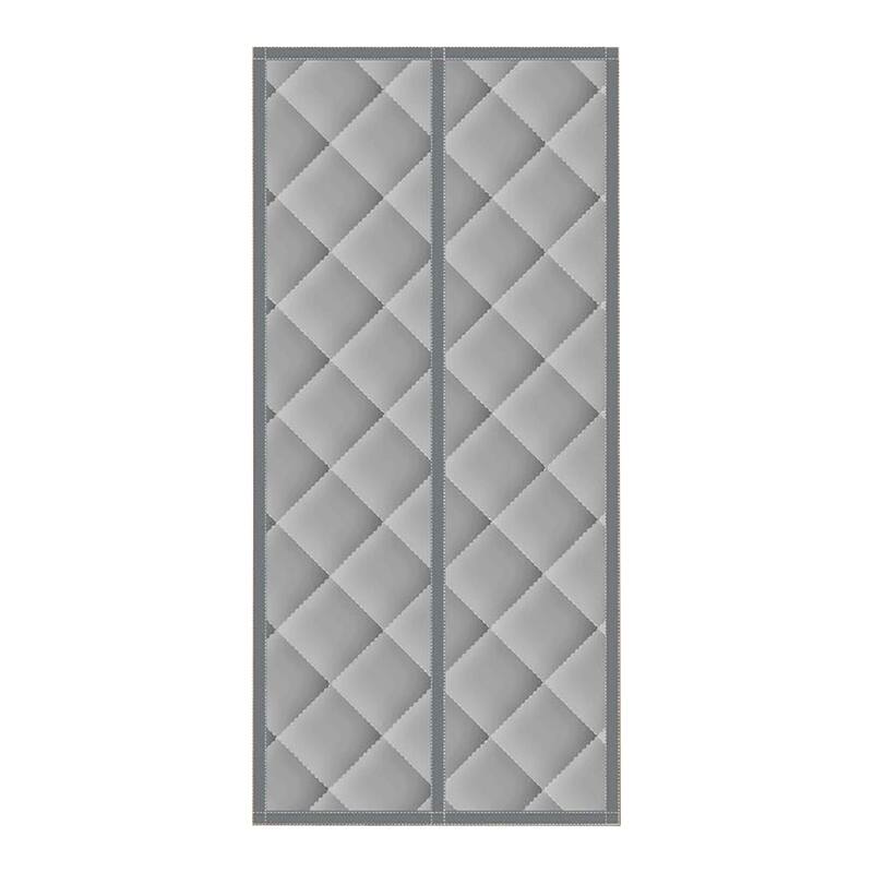 Magnetic Waterproof Thermal Insulated Door Curtain Energy-Saving Cotton Screen - 35.5inx83in - Grey
