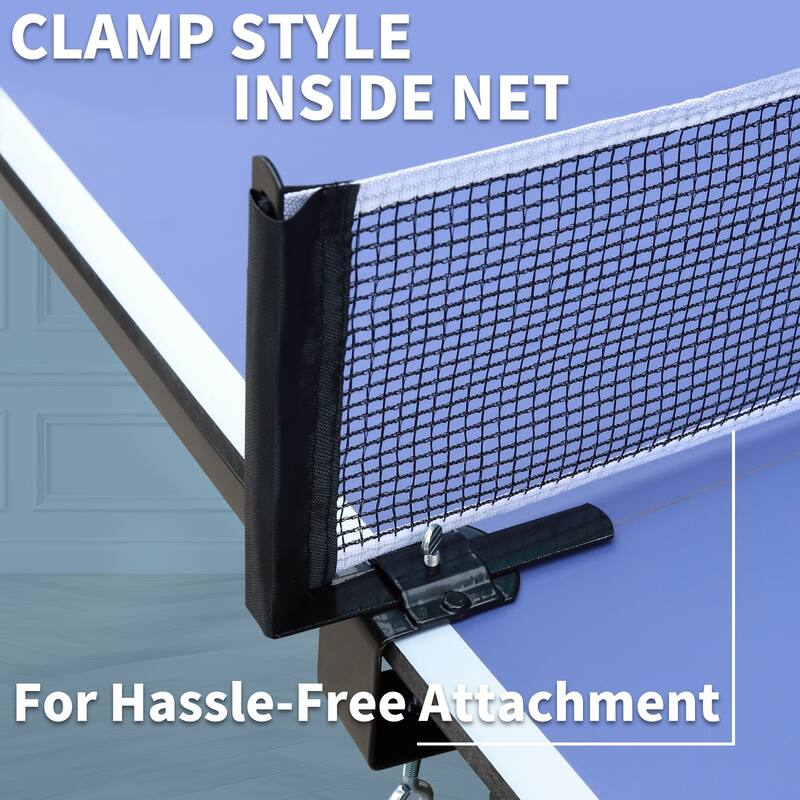9FT Foldable&Portable Tennis Ping Pong Table Set, 2 Paddles&3 Balls