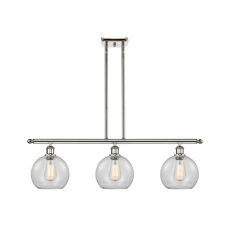 Innovations Lighting 516-3I-11-36 Athens Linear Athens 3 Light 36" - Polished Nickel / Clear