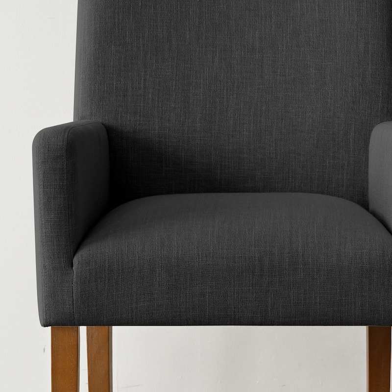 Linen Upholstered Armchair(Set of 2)