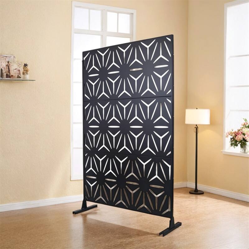 Outdoor & Indoor Privacy Screen Metal Privacy Screen 76" H×48" W