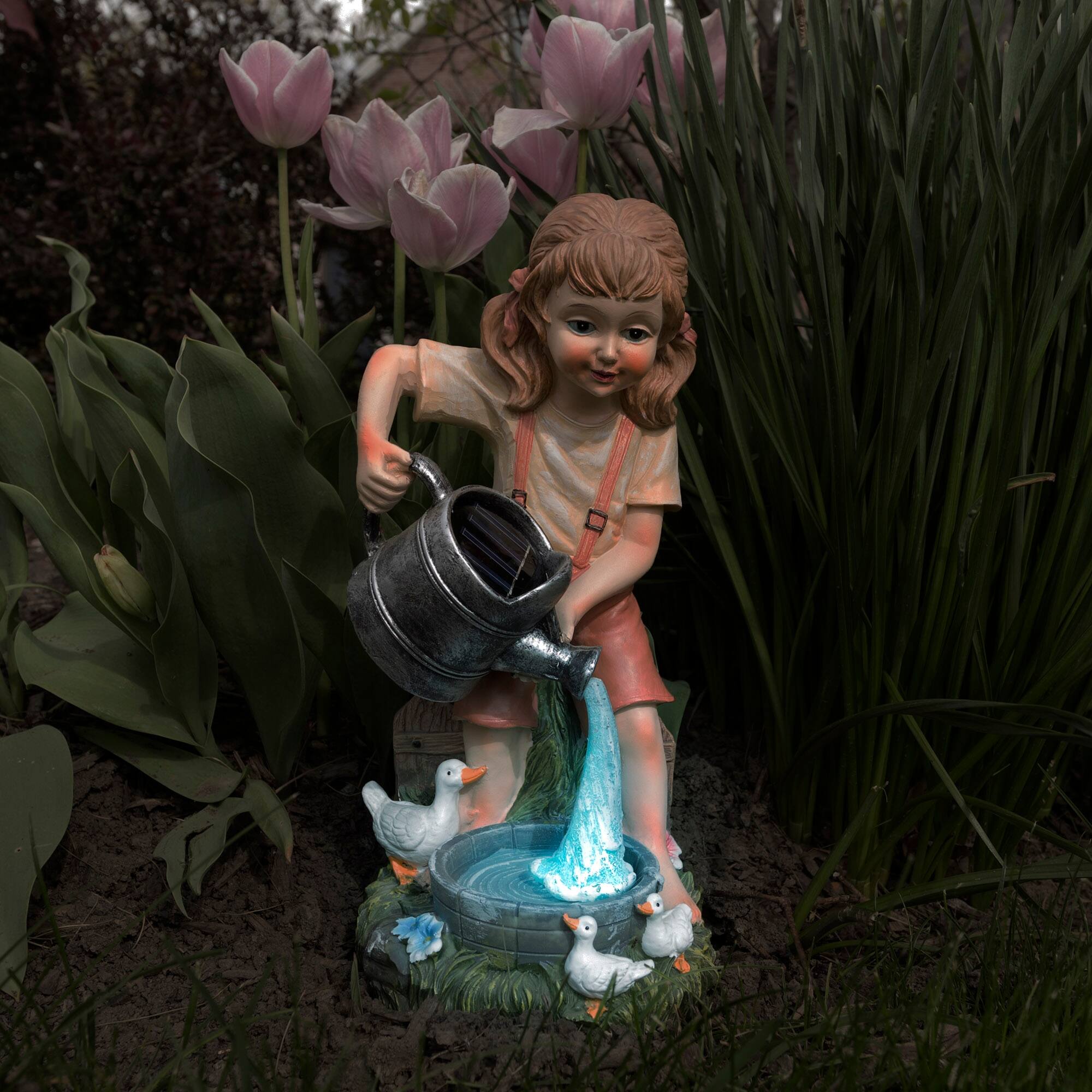 Yard Décor, Solar Outdoor LED Light and Battery Operated Statue by Pure