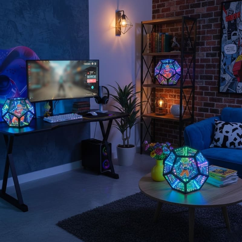 Large Infinity Dodecahedron Gaming Light - 11.5 inch