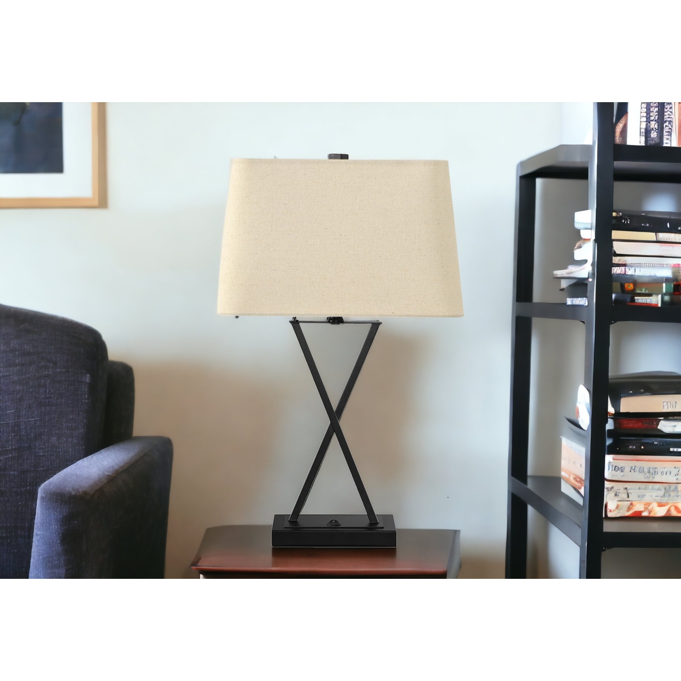 Geometric bedside table lamp on sale