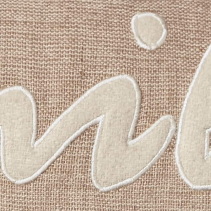 Rizzy Home Transitional Natural Down Filled "Family" Pillow - 11"x21"