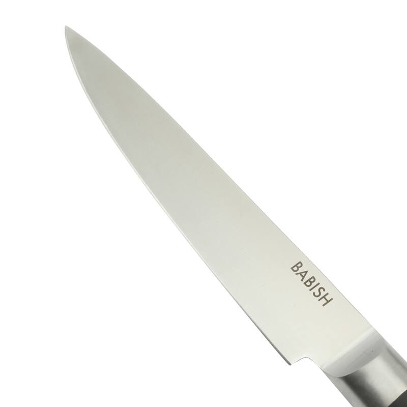 Babish 2-Piece Carving Knife and Fork Set - 8-Inch Stainless Steel Carving Knife with 6.5-Inch Fork - Ergonomic ABS Handles