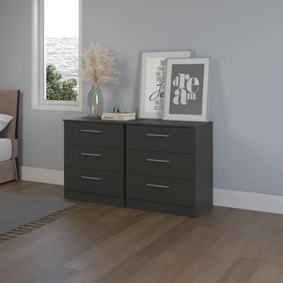 Kappesberg Alaska 3-Drawer Vertical Dresser Set (Set of 2) – Modern Storage Solution