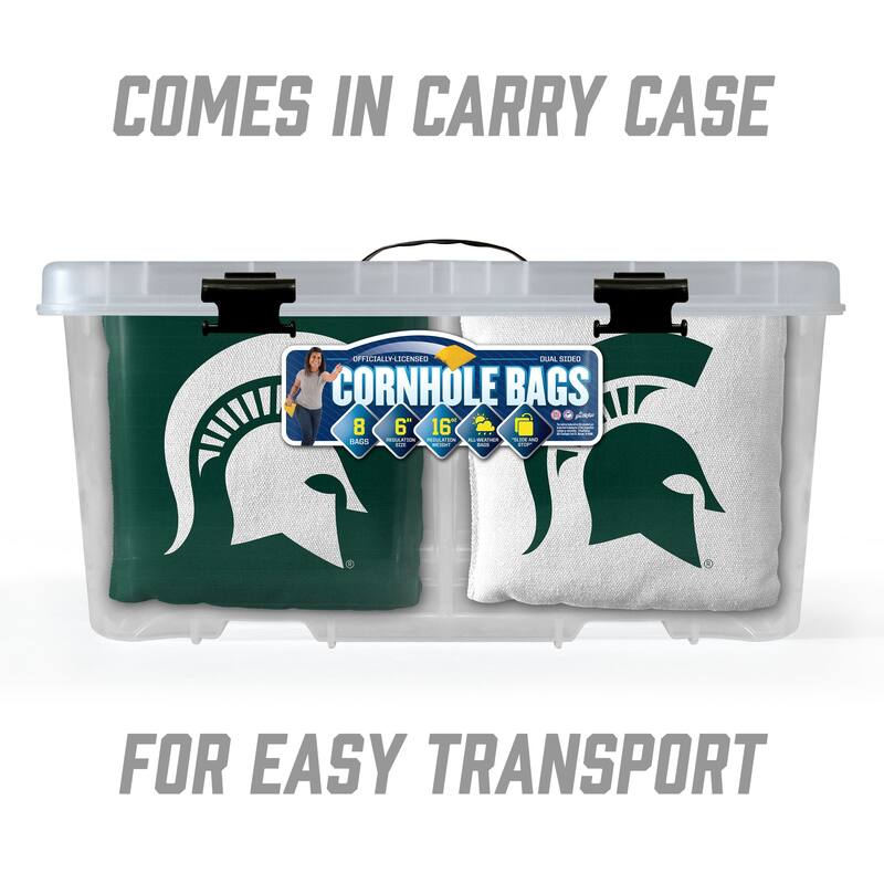 Michigan State Spartans NCAA Dual Sided Pro Stop & Slide Cornhole Bags