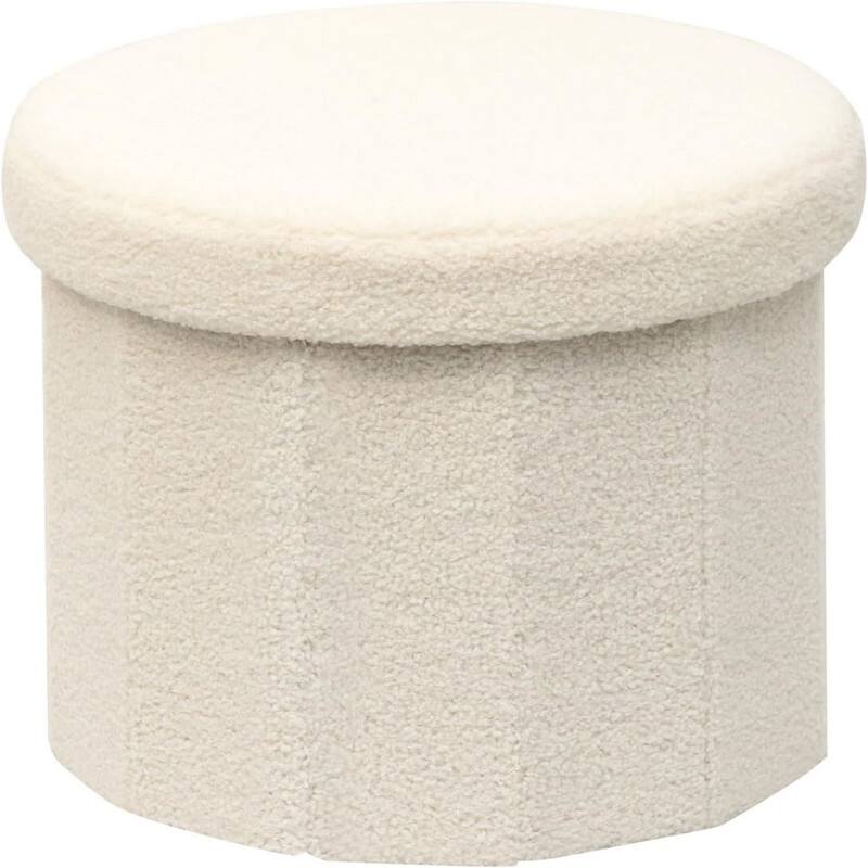 Round Ottomans with Storage Foot Stool Footrest