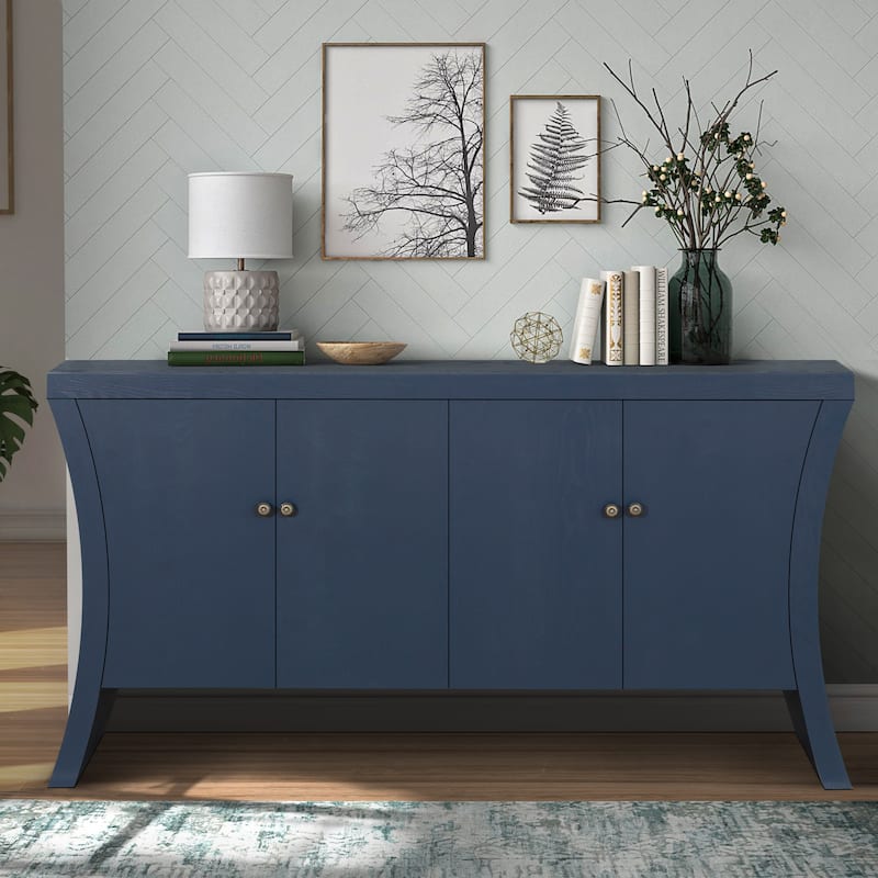 4-door Sideboard with sturdy wooden legs