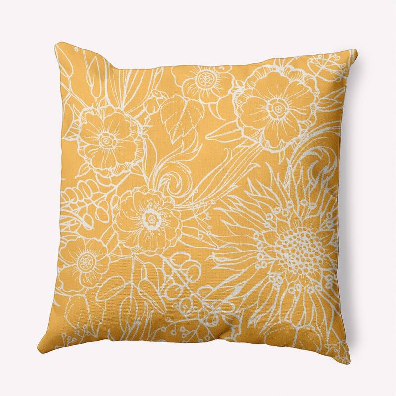 Zentangle Decorative Indoor Pillow - Egg Yolk - 18" x 18"