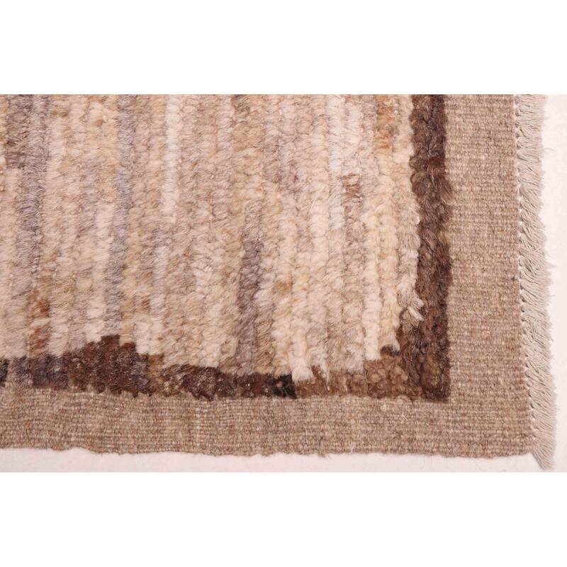 ECARPETGALLERY Hand-knotted Pak Finest Marrakesh Ivory Wool Rug - 8'9 x 11'4