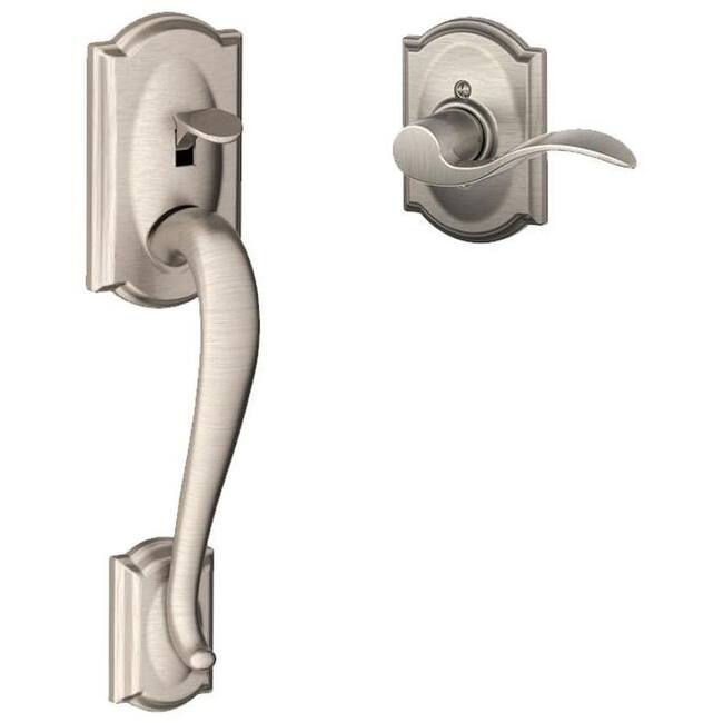 Schlage Camelot Lower Handle Set for Electronic Keypad with Left - Satin Nickel