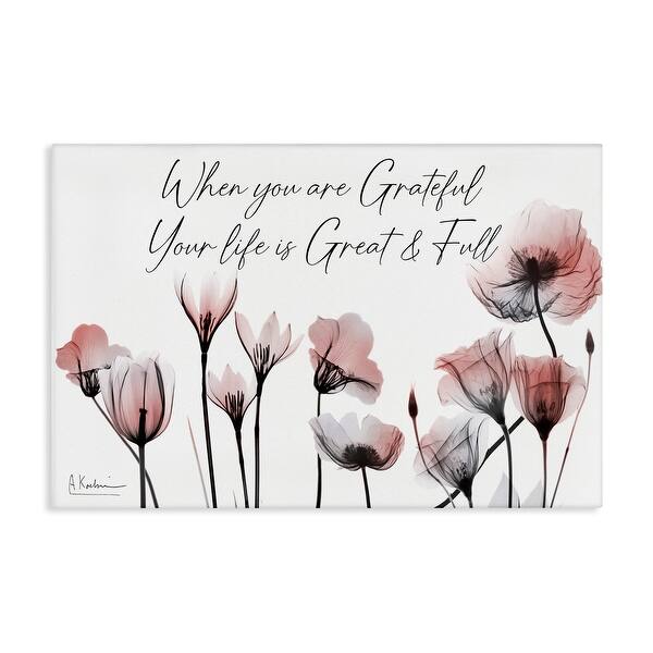 slide 2 of 10, Stupell Grateful Faith Floral Canvas Wall Art Design By Albert Koetsier 24 x 16