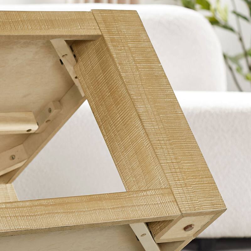 GDF Studio - Avoca Modern Wood Rectangle Coffee Table with Two-Tier Storage