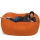 preview thumbnail 8 of 14, Large Memory Foam Microsuede Bean Bag Chair Loveseat Orange Micro Suede