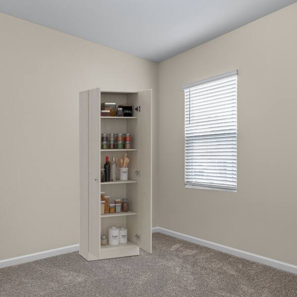 2-Door storage cabinet White file cabinet Particle Board tall cabinet