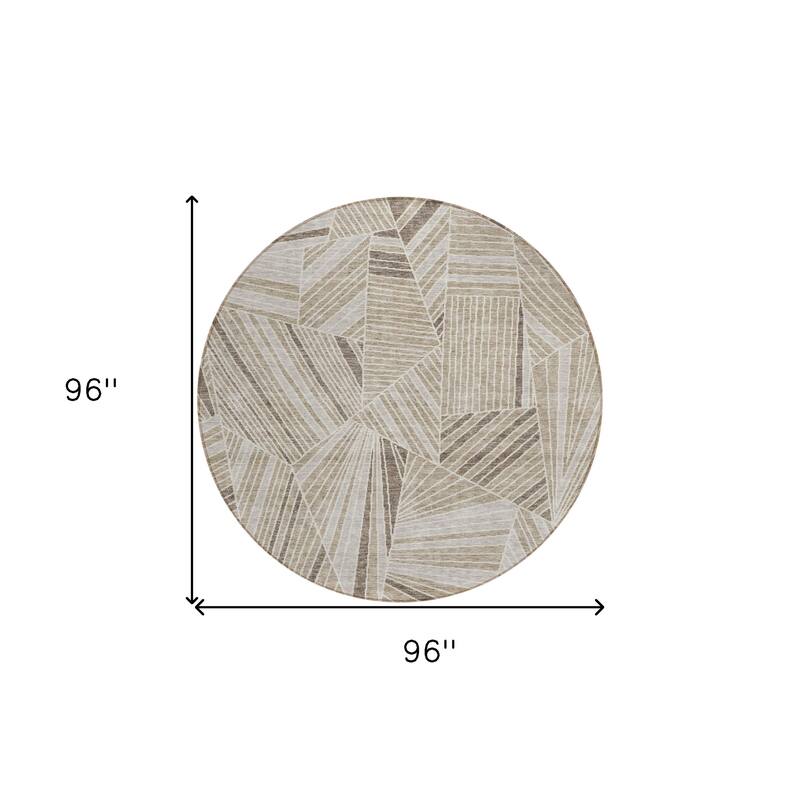 HomeRoots Geometric Transitional Rectangle Outdoor Rug