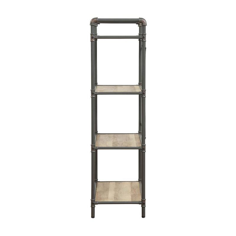 Rectangular 4 Tier Bookshelf in Antique Oak