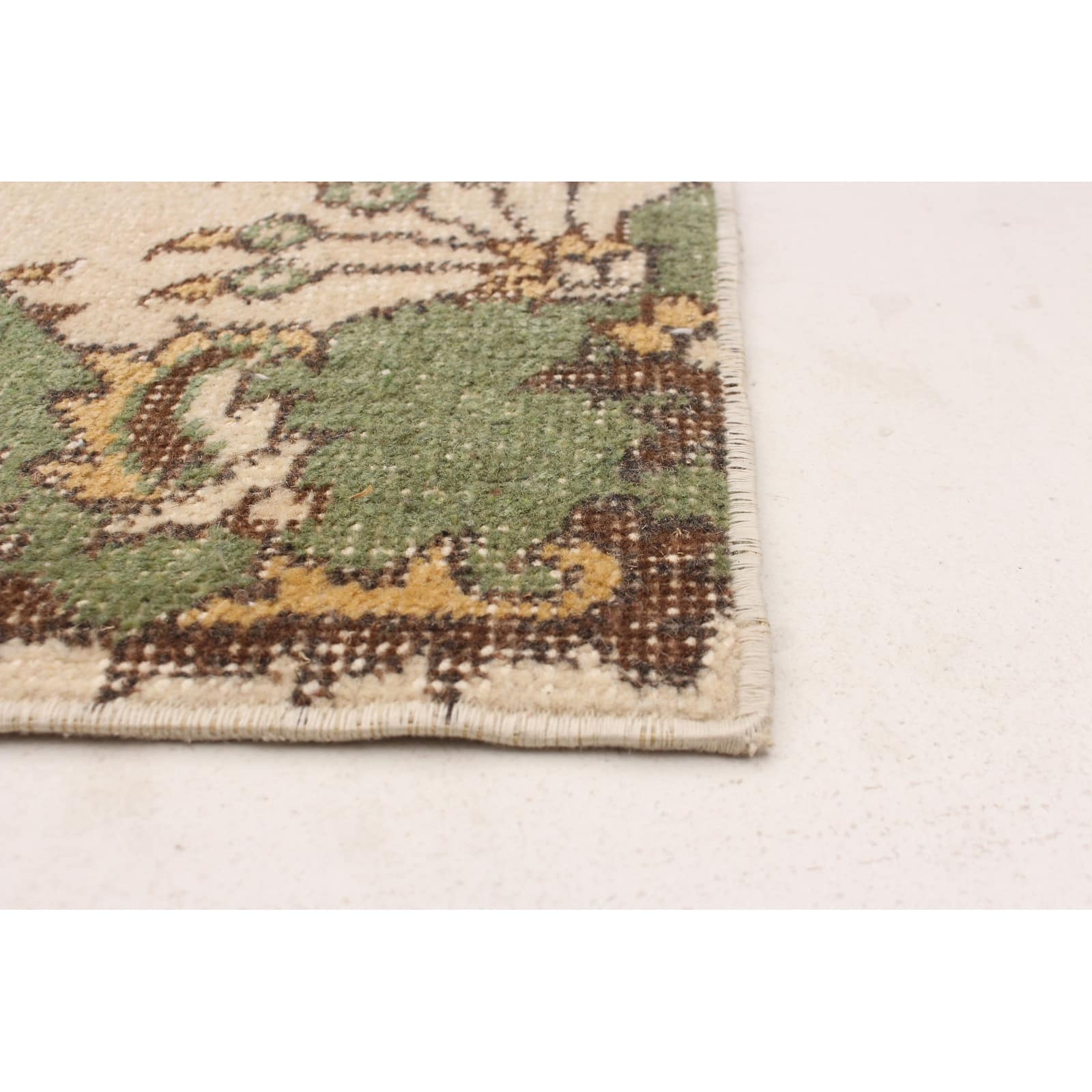 ECARPETGALLERY Hand-knotted Antalya Vintage Cream Wool Rug - 3'11 x 6'1 ...