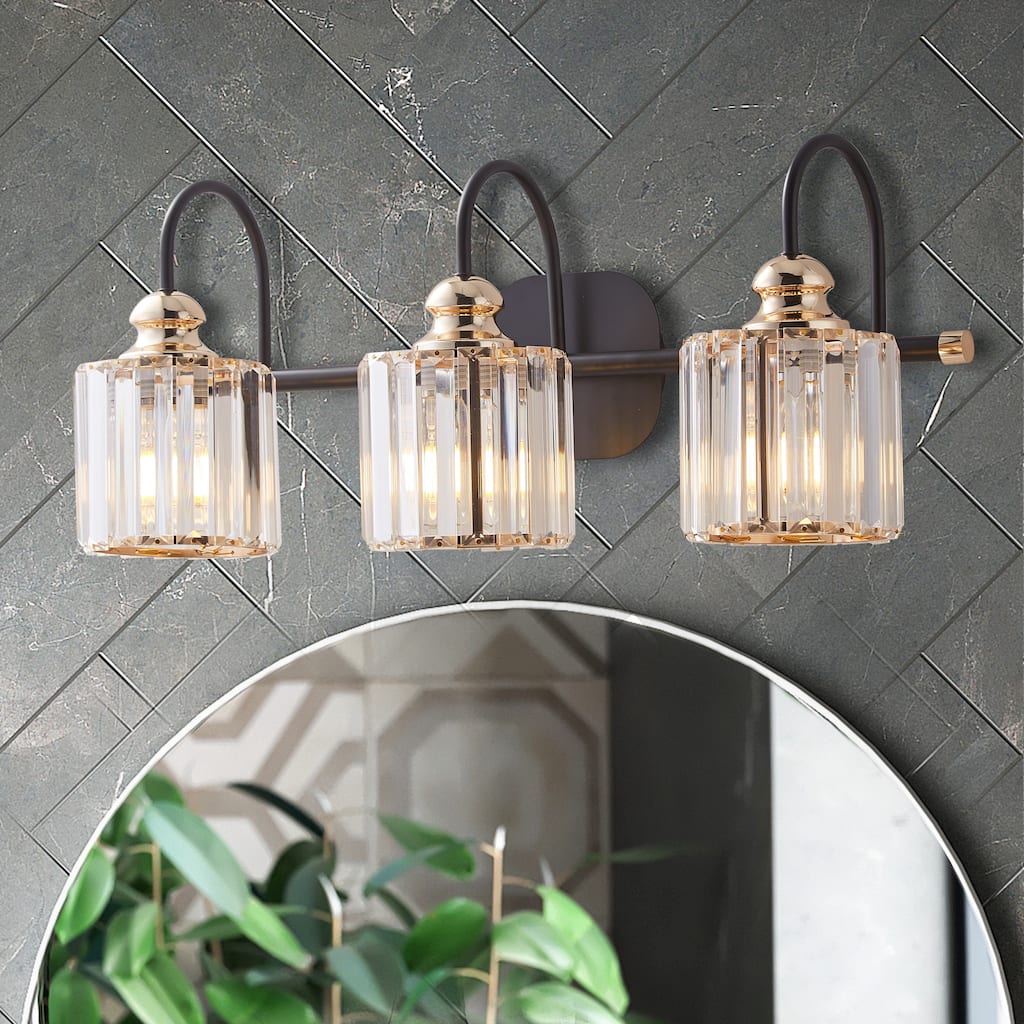 Luxury Crystal 3/4 Lights Bathroom Vanity Lights Rose Gold/ Wall Sconce Lighting