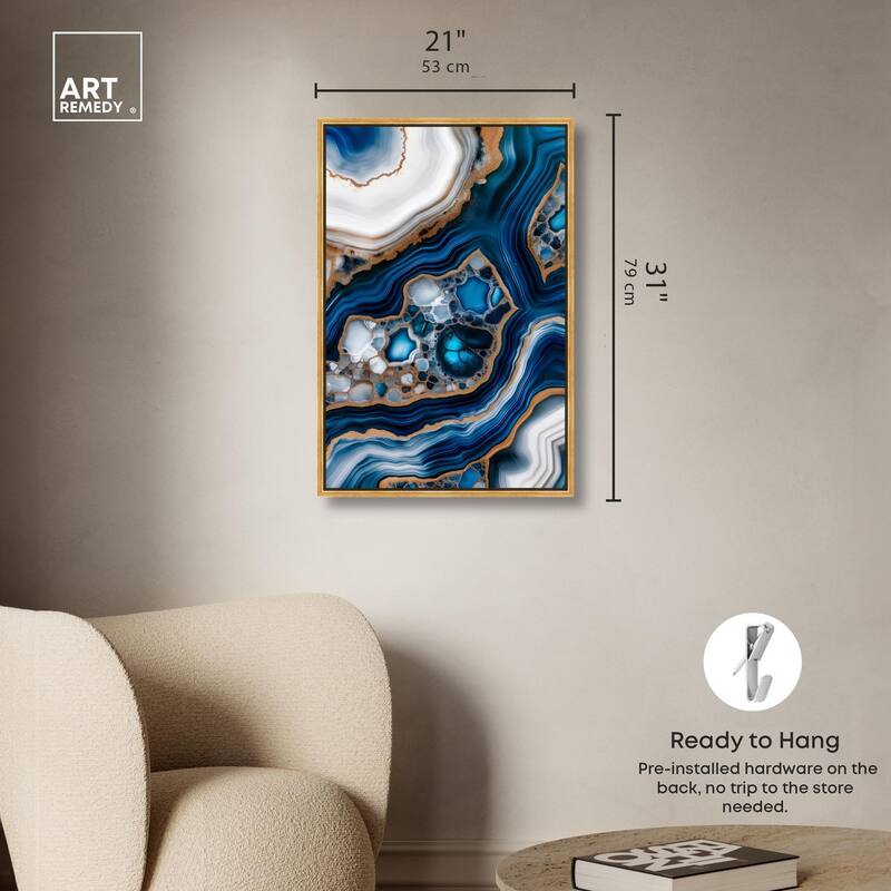 Azure Alveoli I Canvas by Art Remedy