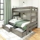 preview thumbnail 4 of 21, Max and Lily Farmhouse Twin over Full Bunk Bed with Storage Drawers Driftwood