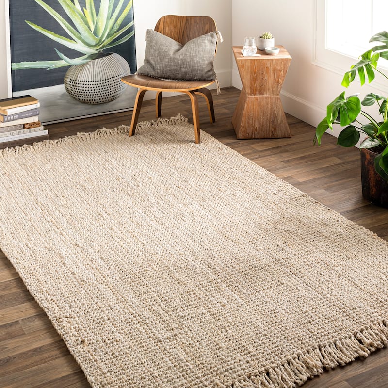 Livabliss Mariana Cottage Solid Area Rug - Cream - 9' 6" x 12' 6"