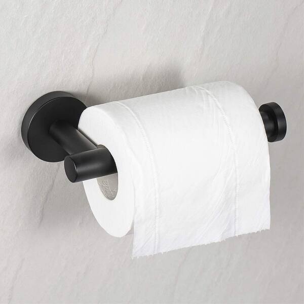 Wall Mounted Single Arm Toilet Paper Holder in Stainless Steel Matte Black Wall Mounted Single Arm Toilet Paper Holder in Stainless Steel Matte Black