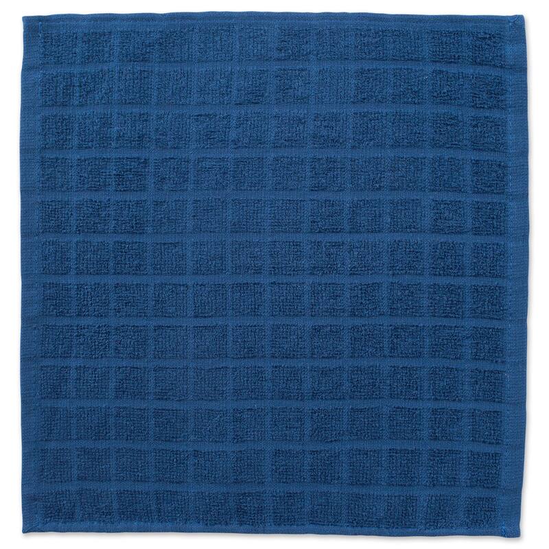 DII Solid Windowpane Terry Dishcloth Set of 6
