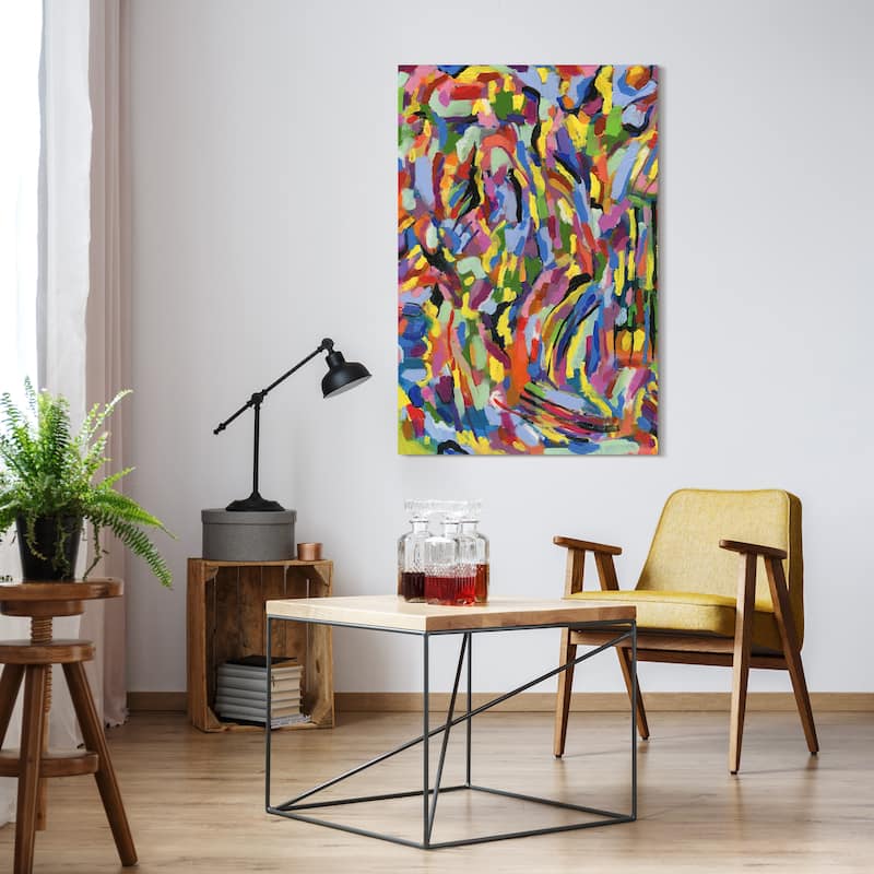 "Rules of the Rainbow" Frameless Free Floating Tempered Glass Panel Graphic Wall Art Set of 2
